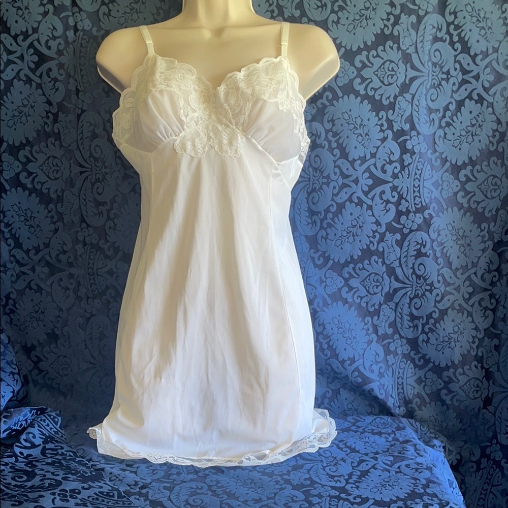 Vintage white lace slip